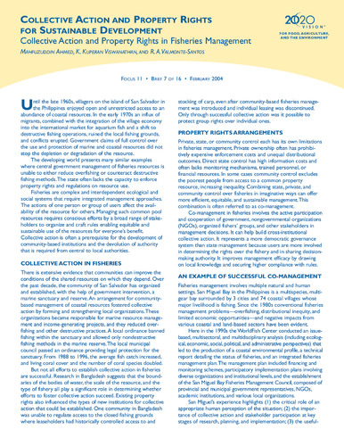 Collective action and property rights in fisheries management