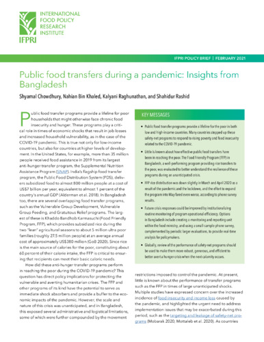 Public food transfers during a pandemic: Insights from Bangladesh