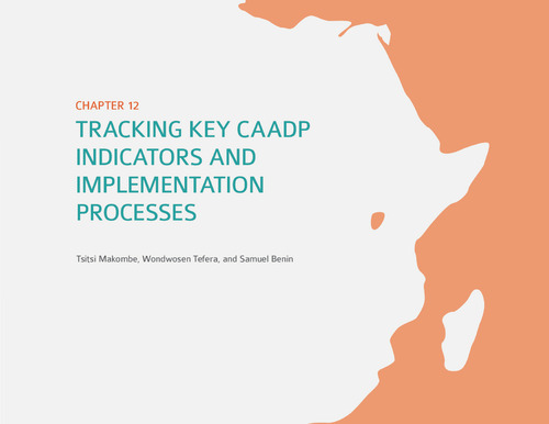 Tracking key CAADP indicators and implementation processes [In the 2017-2018 ATOR]