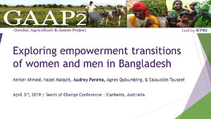 Exploring empowerment transitions of women and men in Bangladesh