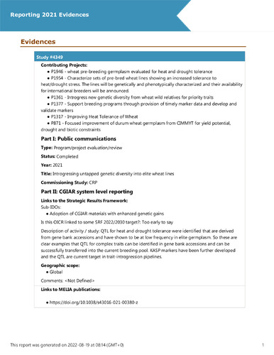 Introgressing untapped genetic diversity into elite wheat lines