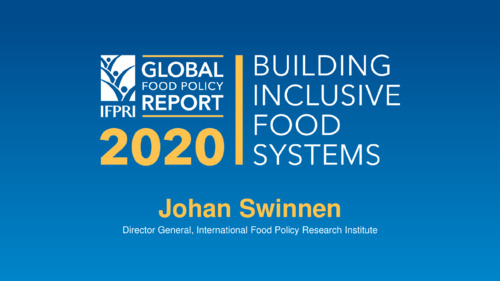 VIRTUAL LAUNCH EVENT - 2020 Global Food Policy Report: Building Inclusive Food Systems