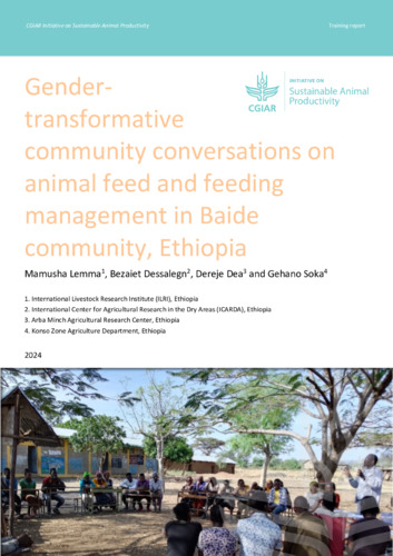 Gender transformative community conversations on animal feed and feeding management in Baide community, Ethiopia