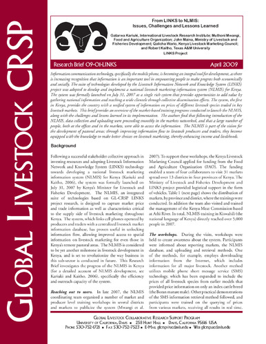 From LINKS to NLMIS: issues, challenges and lessons learned