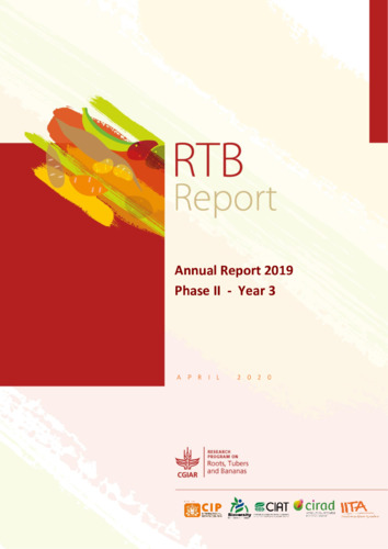 Annual report 2019: CGIAR Research Program on Roots, Tubers and Bananas