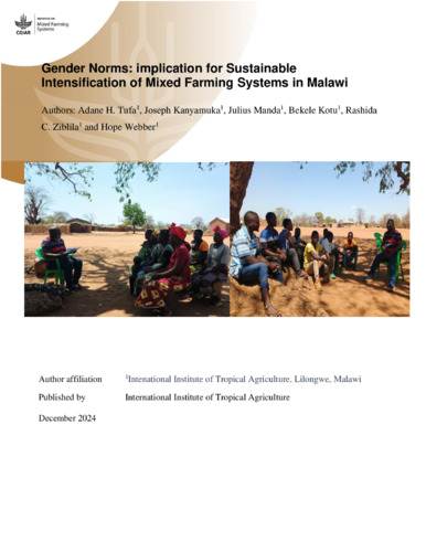 Gender Norms: Implication for Sustainable Intensification of Mixed Farming Systems in Malawi