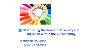 Maximising the power of diversity and inclusion within the CGIAR family