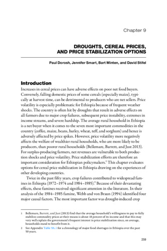 Droughts, cereal prices, and price stabilization options