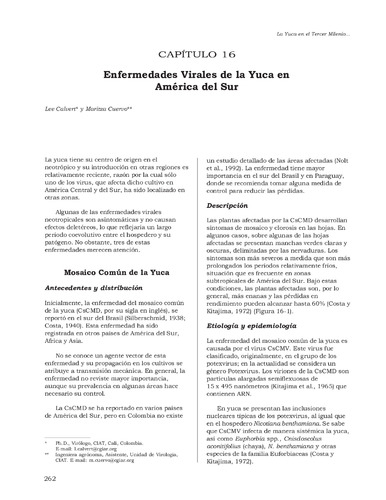 Enfermedades virales de la yuca en América del Sur