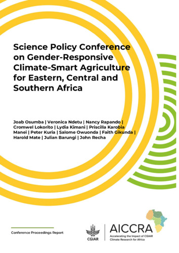 Science Policy Conference on Gender-Responsive Climate-Smart Agriculture for Eastern, Central and Southern Africa