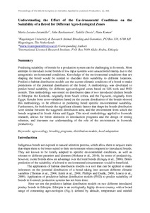 Understanding the effect of the environmental conditions on the suitability of a breed for different agro-ecological zones