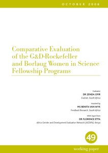 Comparative Evaluation of the G&D-Rockefeller and Borlaug Women in Science Fellowship Programs