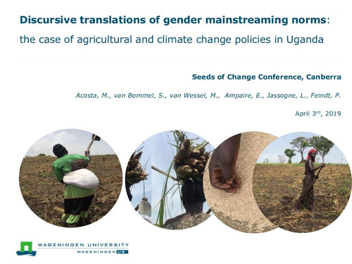 Discursive translations of gender mainstreaming norms: The case of agricultural and climate change policies in Uganda (Presentation)