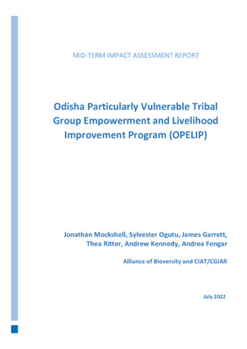 Mid-term impact assessment report: Odisha Particularly Vulnerable Tribal Group Empowerment and Livelihood Improvement Program (OPELIP)