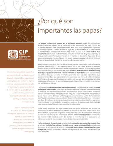 ¿Por qué son importantes las papas?