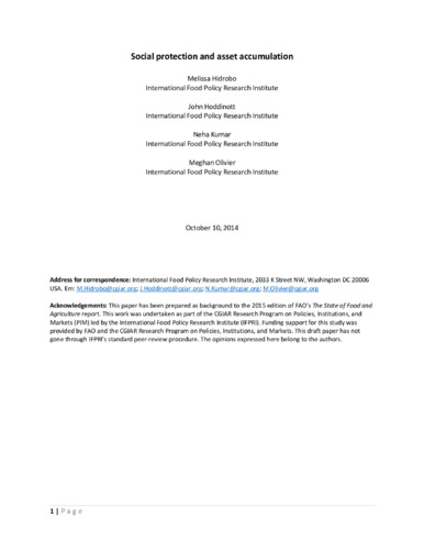 Social protection and asset accumulation