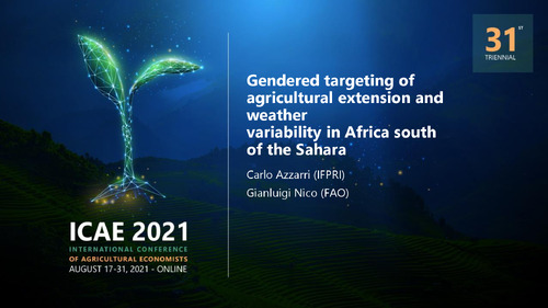 Gendered targeting of agricultural extension and weather variability in Africa south of the Sahara