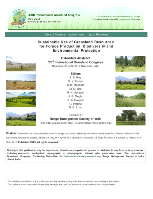 Improving a Transhumance Livestock System of India with Modern Technologies