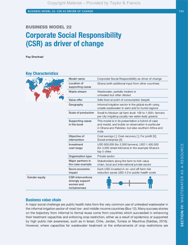 Corporate social responsibility (CSR) as driver of change - Business Model 22