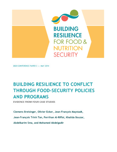 Building resilience to conflict through food security policies and programs: Evidence from four case studies