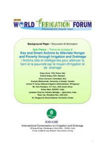 Key and Smart Actions to Alleviate Hunger and Poverty through Irrigation and Drainage