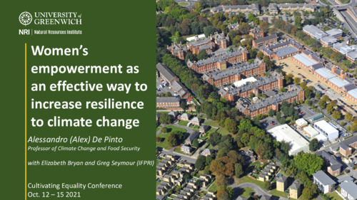 WE5.2: Women's empowerment as an effective way to increase resilience to climate change