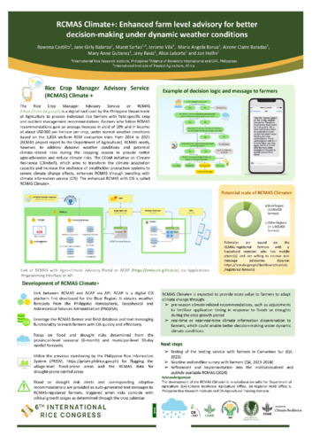 RCMAS Climate+: Enhanced farm advisory for better decision-making under dynamic weather conditions