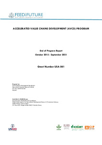 Kenya Accelerated Value Chain Development (AVCD) program: End of Program Report October 2015-September 2021
