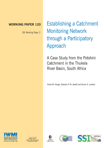 Establishing a catchment monitoring network through a participatory approach: a case study from the Potshini Catchment in the Thukela River Basin, South Africa
