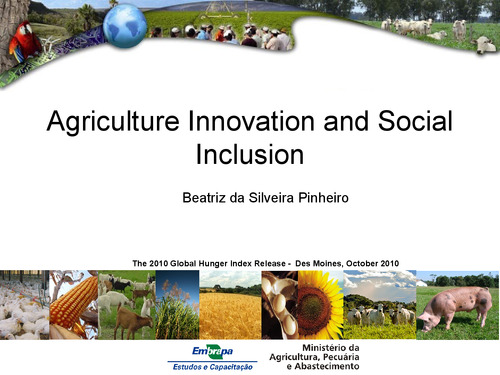 Agricultural Innovation and Social Inclusion