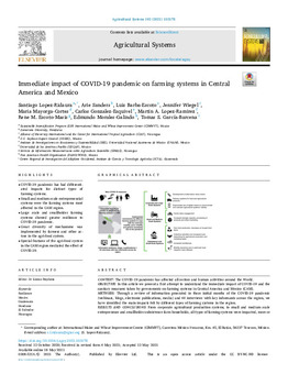 Immediate impact of COVID-19 pandemic on farming systems in Central America and Mexico