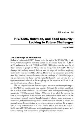 HIV/AIDS, Nutrition, and Food Security: Looking to Future Challenges
