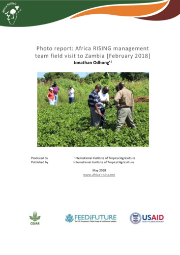 Photo report: Africa RISING management team field visit to Zambia, February 2018