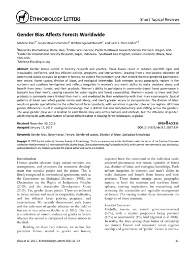 Gender bias affects forests worldwide