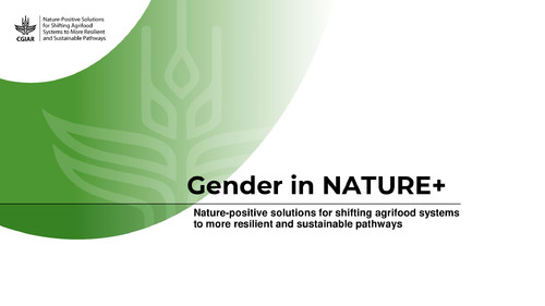Gender in NATURE+