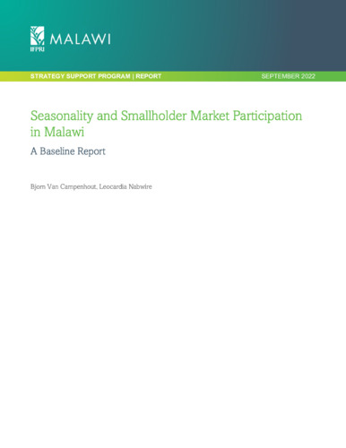 Seasonality and smallholder market participation in Malawi: A baseline report