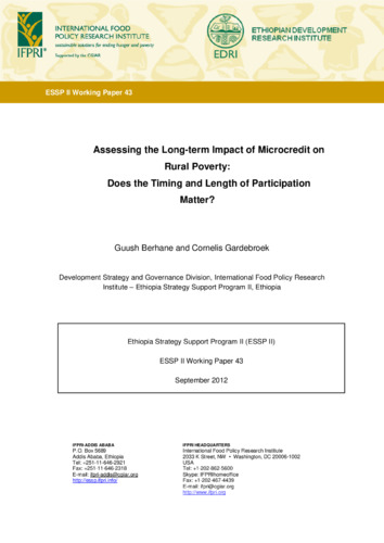 Assessing the long-term impact of microcredit on rural poverty: Does the timing and length of participation matter?