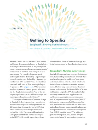 Getting to specifics: Bangladesh’s evolving nutrition policies