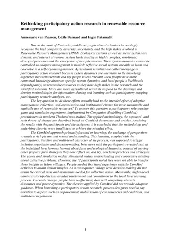 Rethinking participatory action research in renewable resource management