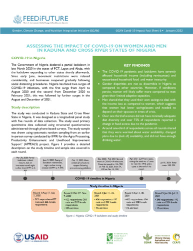 Assessing the impact of COVID-19 on women and men in Kaduna and Cross River states of Nigeria