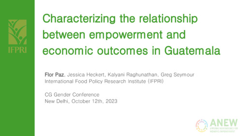 Identifying pathways that affect the relationship between empowerment and economic outcomes