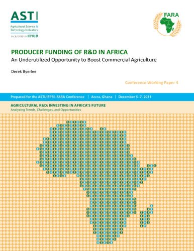 Producer funding of R&D in Africa: an underutilized opportunity to boost commercial agriculture