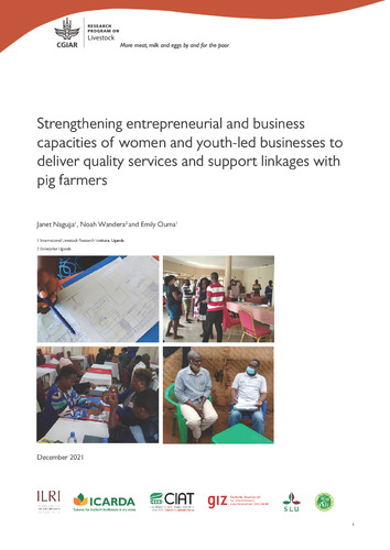 Strengthening entrepreneurial and business capacities of women and youth-led businesses to deliver quality services and support linkages with pig farmers