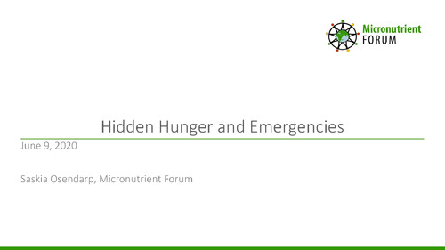 Hidden Hunger in Emergencies