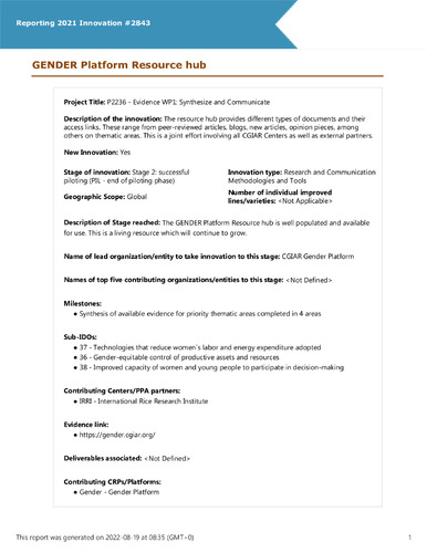 GENDER Platform Resource hub