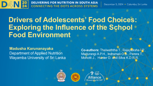 D4N2024 Presentation Showcase – Thematic Session 2b: Natural and built food environments