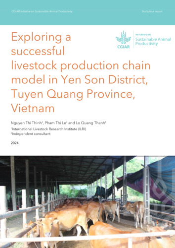 Exploring a successful livestock production chain model in Yen Son District, Tuyen Quang Province, Vietnam