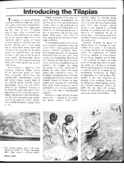 Introducing the tilapias
