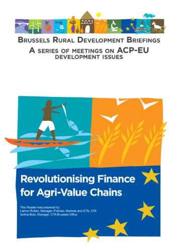 Revolutionising Finance for Agri-Value Chains