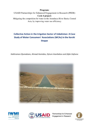 Collective action in the irrigation sector of Uzbekistan: a case study of water consumers associations (WCAs) in the Karshi Steppe